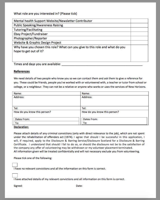 written cv for applying for work experience placement and application form  u2013 keira louise pain